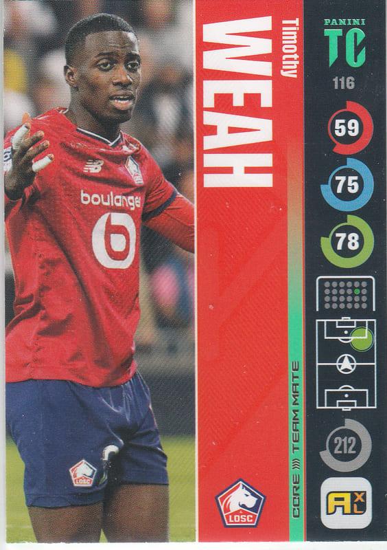 Panini Top Class 2022 - 116 - Timothy Weah (LOSC Lille) - Team Mates Forwards