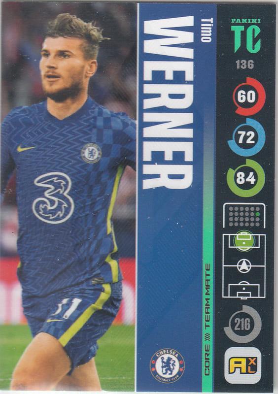 Panini Top Class 2022 - 136 - Timo Werner (Chelsea) - Team Mates Forwards