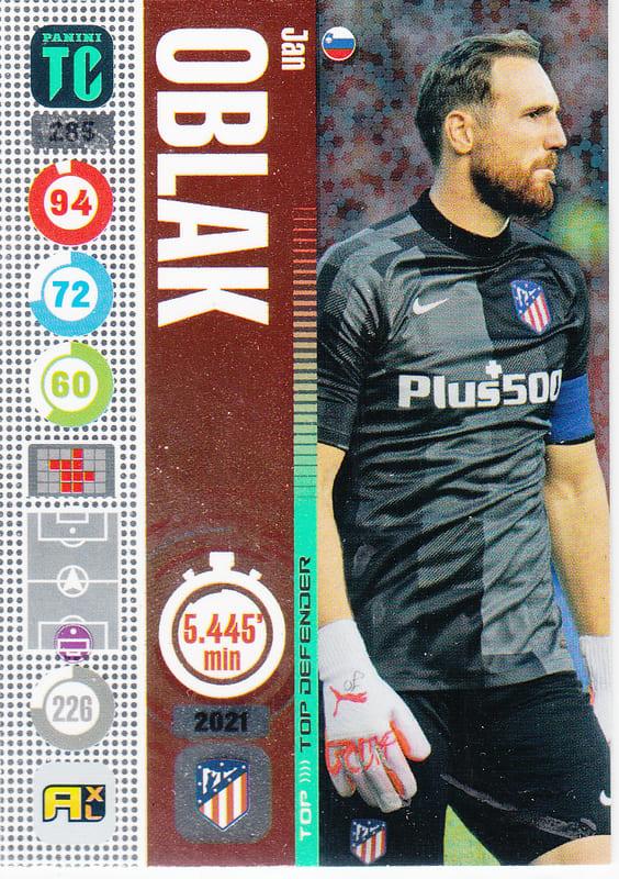 Panini Top Class 2022 - 285 - Jan Oblak (Atlético de Madrid) - Top Defenders
