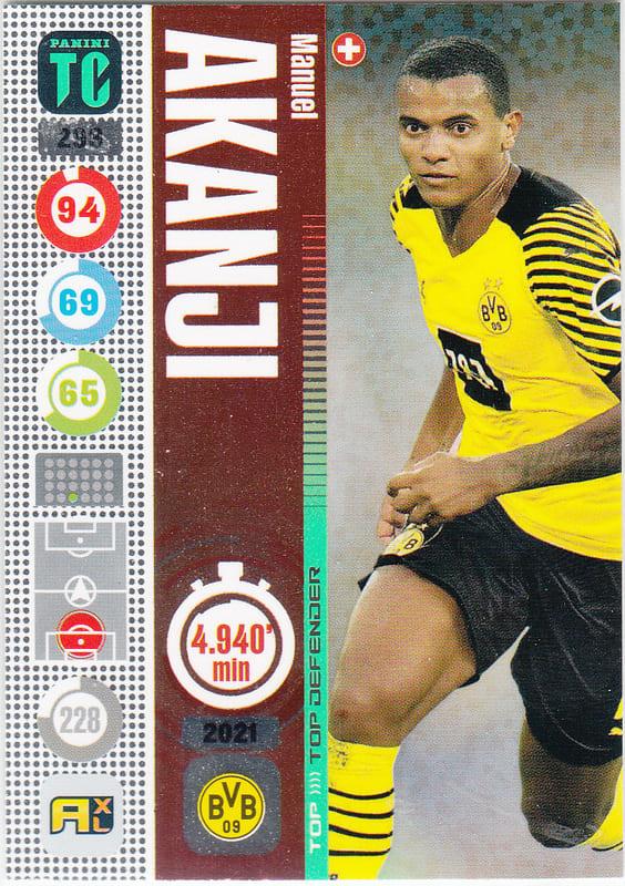 Panini Top Class 2022 - 293 - Manuel Akanji (Borussia Dortmund) - Top Defenders