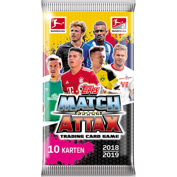 1 Pack (10 cards) 2018-19 Topps Match Attax German Bundesliga