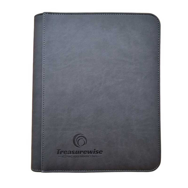 TreasureWise - WiseGuard Mini Zip Toploader Binder 4 (112 cards) [Grey]