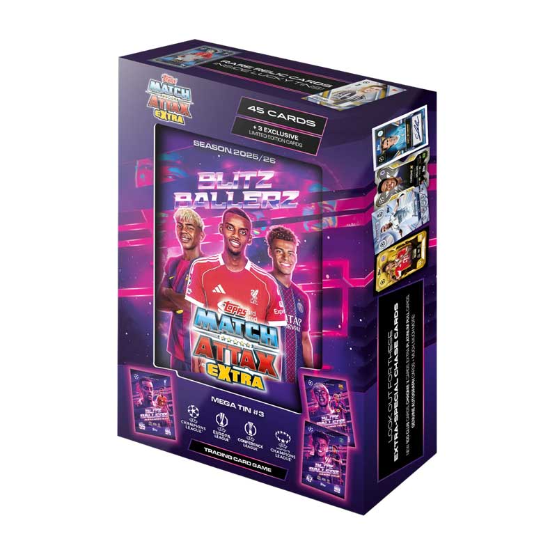1 Mega Tin - 2025-26 Topps Match Attax EXTRA (Champions League mfl) - Randomly Selected Colour