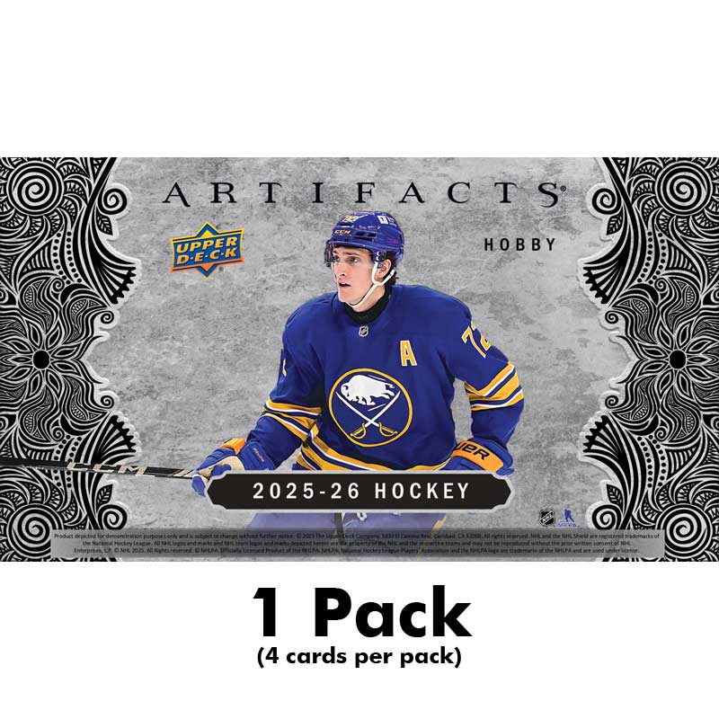 FÖRKÖP: 1st Paket 2025-26 Upper Deck Artifacts Hobby (Preliminär release 24:e september 2025)