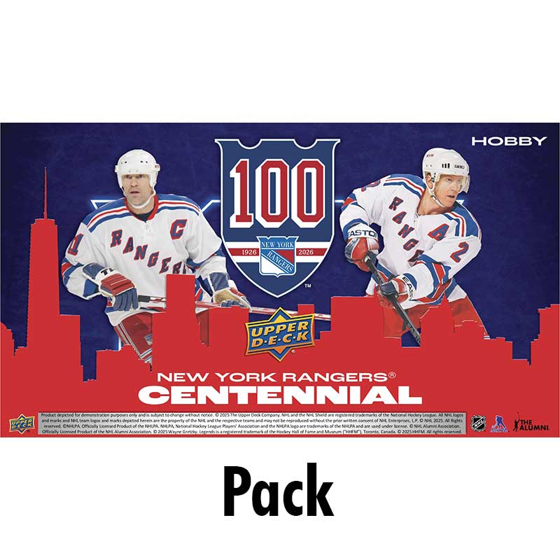 1 Pack 2025-26 Upper Deck New York Rangers Centennial Hobby