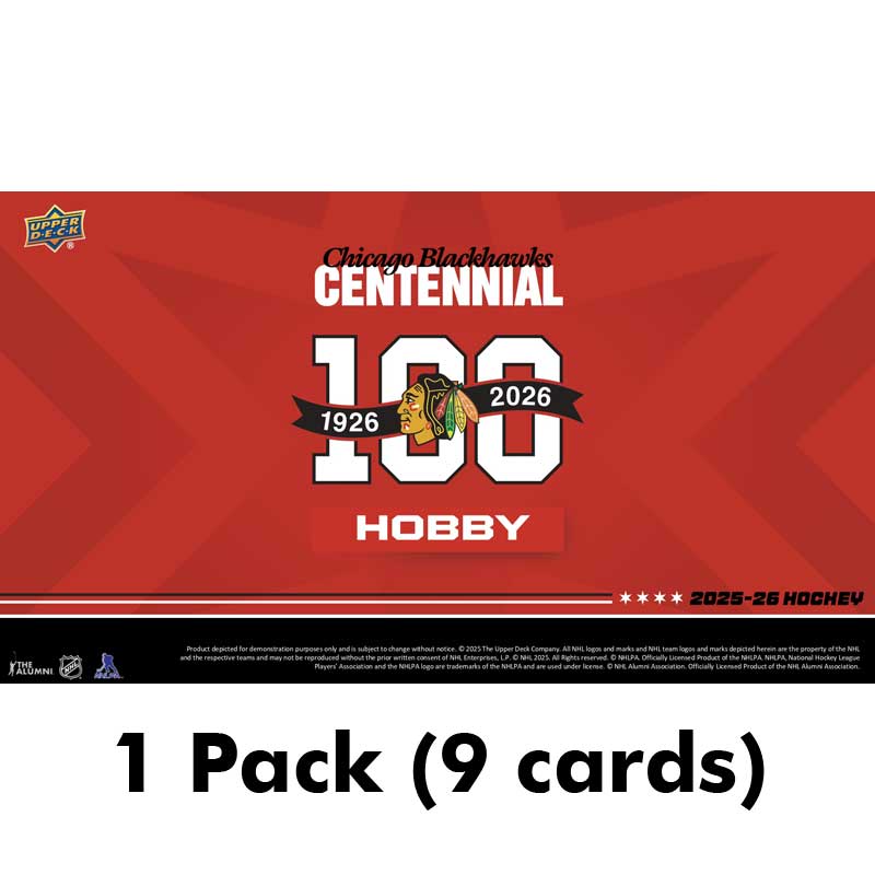 1 Pack 2025-26 Upper Deck Chicago Blackhawks Centennial Hobby