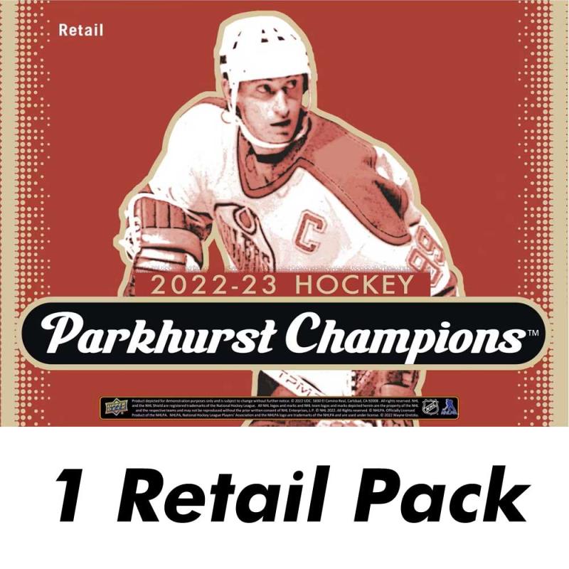1 Pack 2022-23 Upper Deck Parkhurst Champions Retail (From Blaster Box)