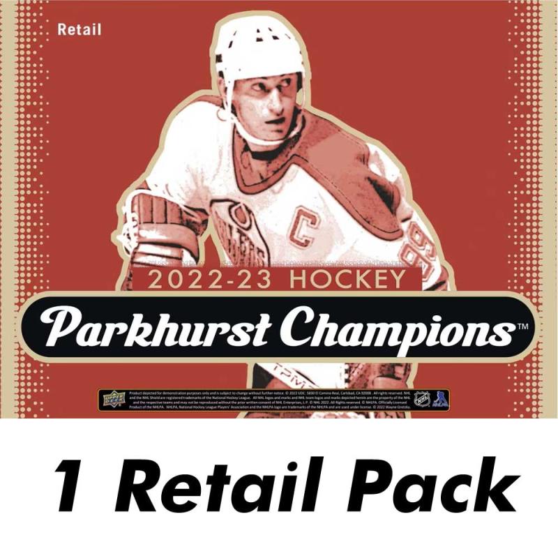 1 Pack 2022-23 Upper Deck Parkhurst Champions Retail (Red, From Blaster Box)