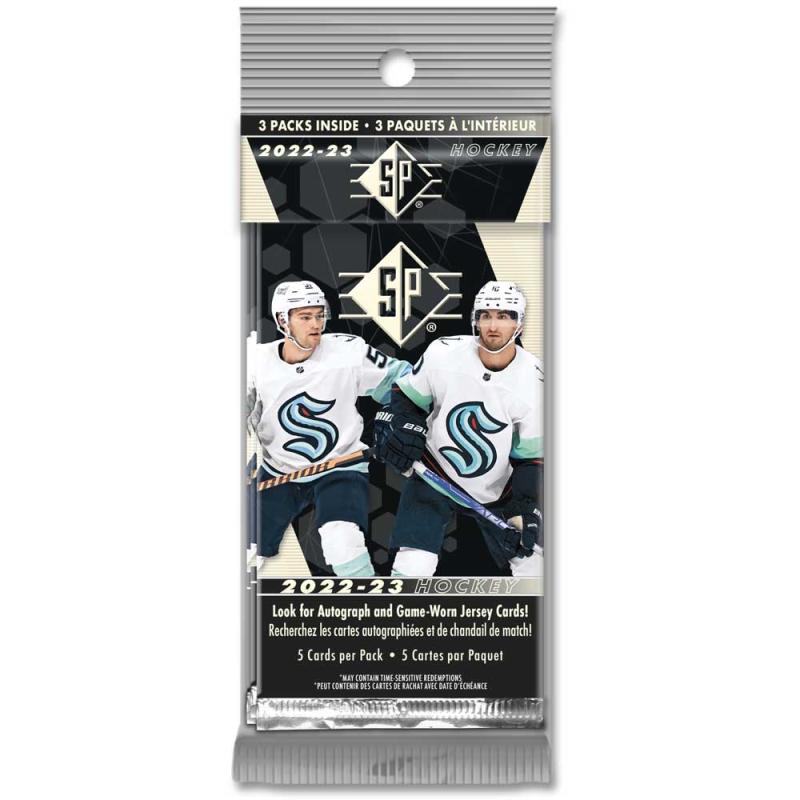 Sealed Hanger Pack 2022-23 Upper Deck SP Retail (Contains 3 packs)