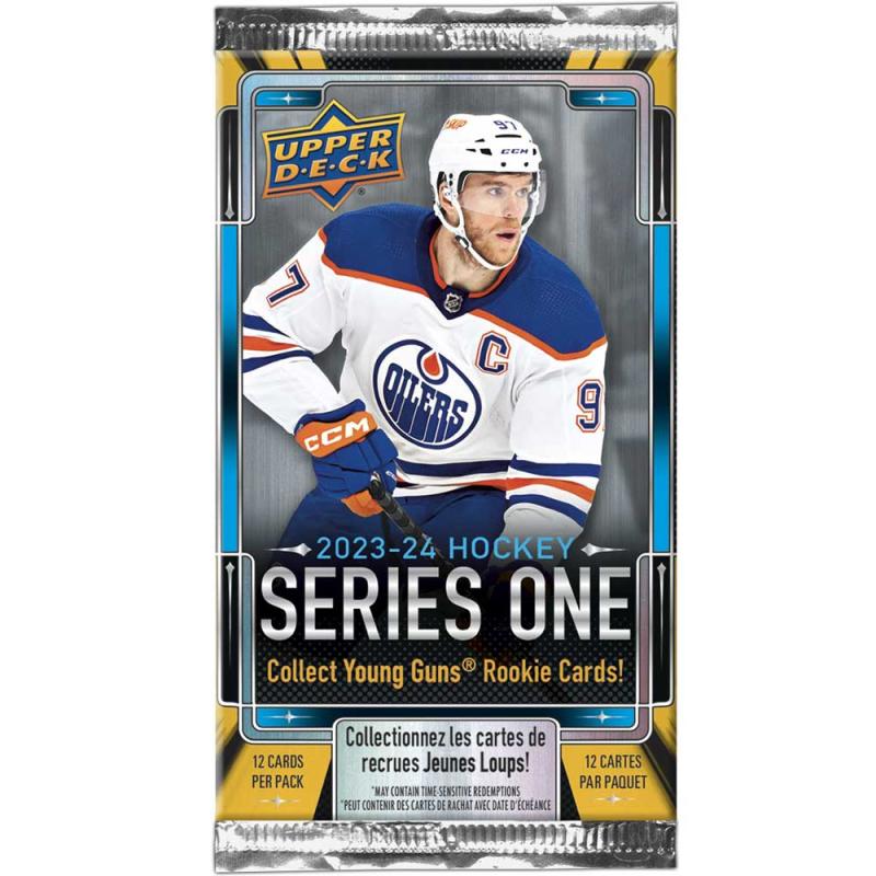 1 Pack 2023-24 Upper Deck Series 1 Retail (From Blaster Box)