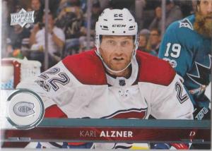 Karl Alzner - Montreal Canadiens 2017-2018 Upper Deck s2 #350