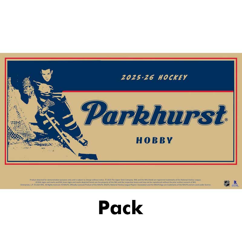 FÖRKÖP: 1st Paket 2025-26 Upper Deck Parkhurst Hobby (Preliminär release 27:e maj 2026)