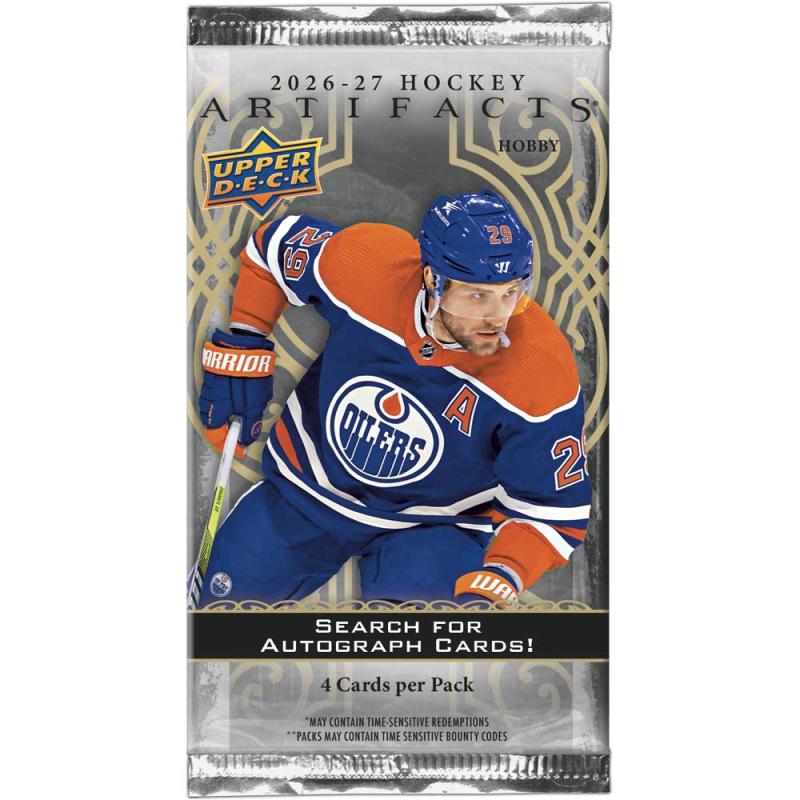 1st Paket 2026-27 Upper Deck Artifacts Hobby (4 cards)