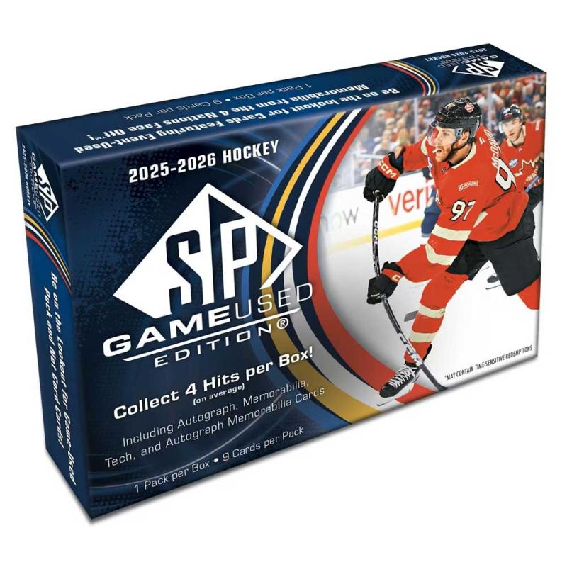 PRE-BUY: Sealed Box 2025-26 Upper Deck SP Game Used Hobby (Preliminary release February 11:th 2026)