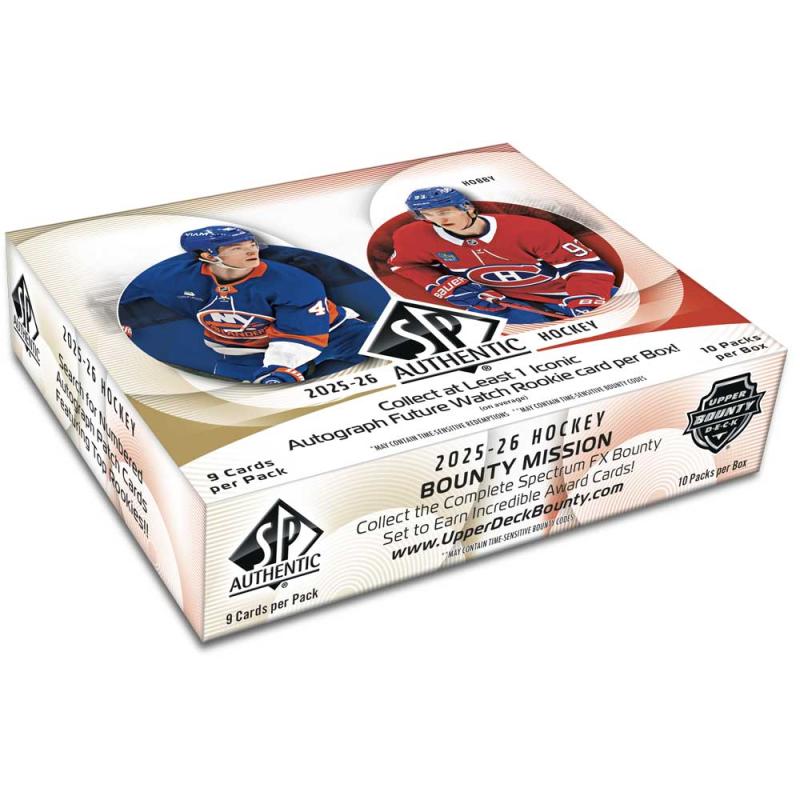 [MAX 5 PER HUSHÅLL] FÖRKÖP: Hel Box 2025-26 Upper Deck SP Authentic Hobby (Preliminär release 24:e juni 2026 14:00)