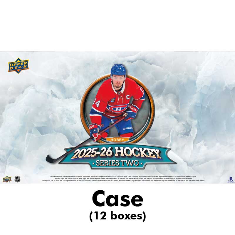 FÖRKÖP: Hel Case (12 boxar) 2025-26 Upper Deck Series 2 Hobby [43815] (Preliminär release 4:e Mars 2026)
