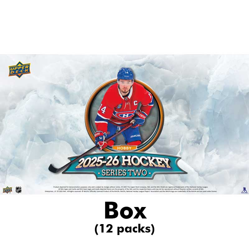 FÖRKÖP: Hel Box 2025-26 Upper Deck Series 2 Hobby (12 paket) (Preliminär release 4:e Mars 2026)