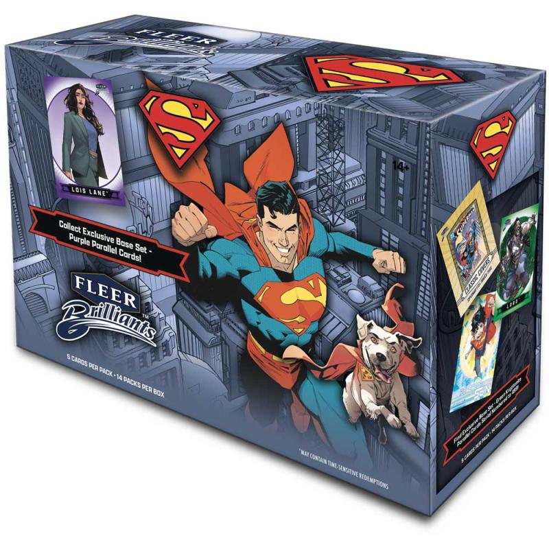 Sealed Mega Box 2025 Upper Deck Fleer Brilliants Superman (14 Packs per Box)