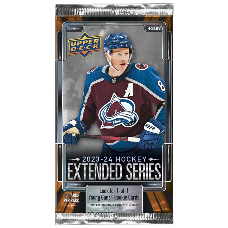 1 Pack 2023-24 Upper Deck Extended Series Hobby (12 cards) [Black / Orange]