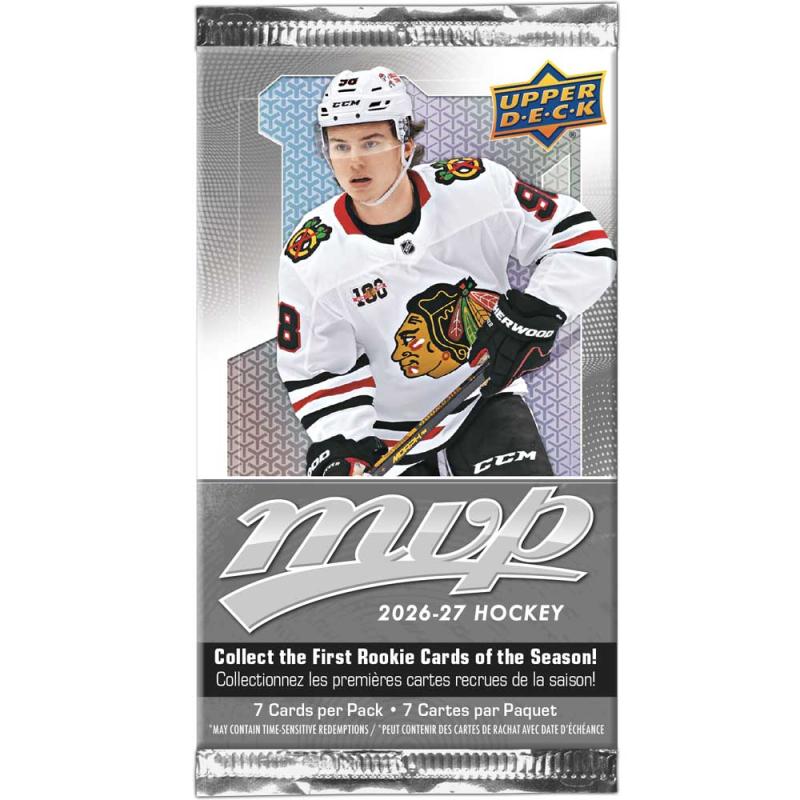 1st Paket 2026-27 Upper Deck MVP Retail (7 kort) [Silverfärgat paket]