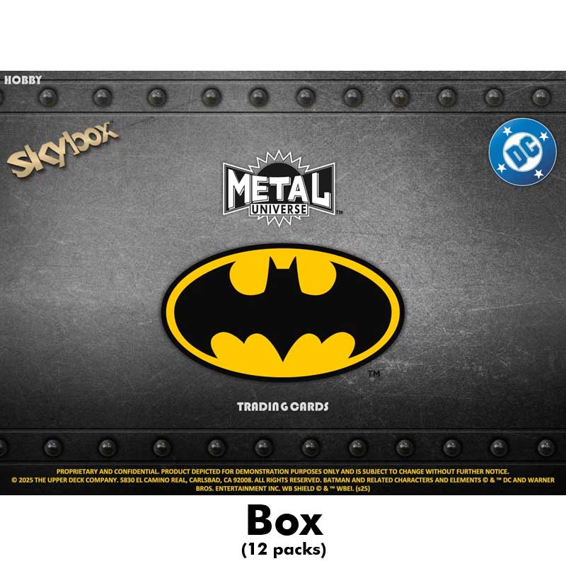 FÖRKÖP: Hel Box 2025 Skybox Metal Universe BATMAN Hobby (Preliminär release 5:e november 2025)