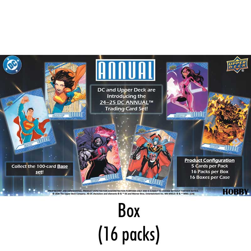 FÖRKÖP: Hel Box 2024-25 Upper Deck DC Annual Hobby (Preliminär release 27:e maj 2026)