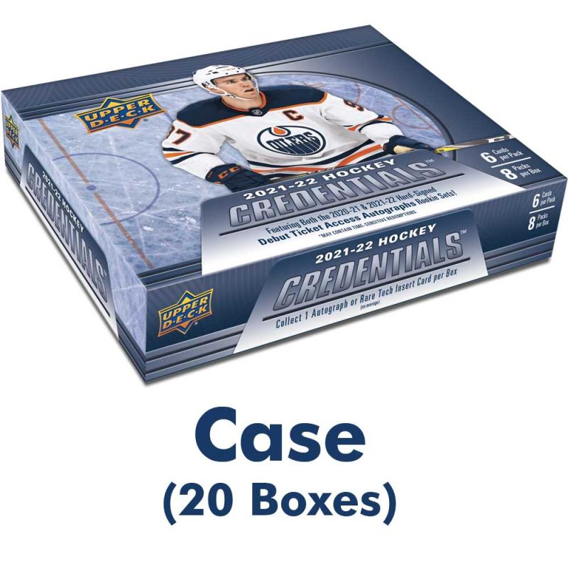 Sealed Case (20 Boxes) 2021-22 Upper Deck Credentials Hobby [97817]