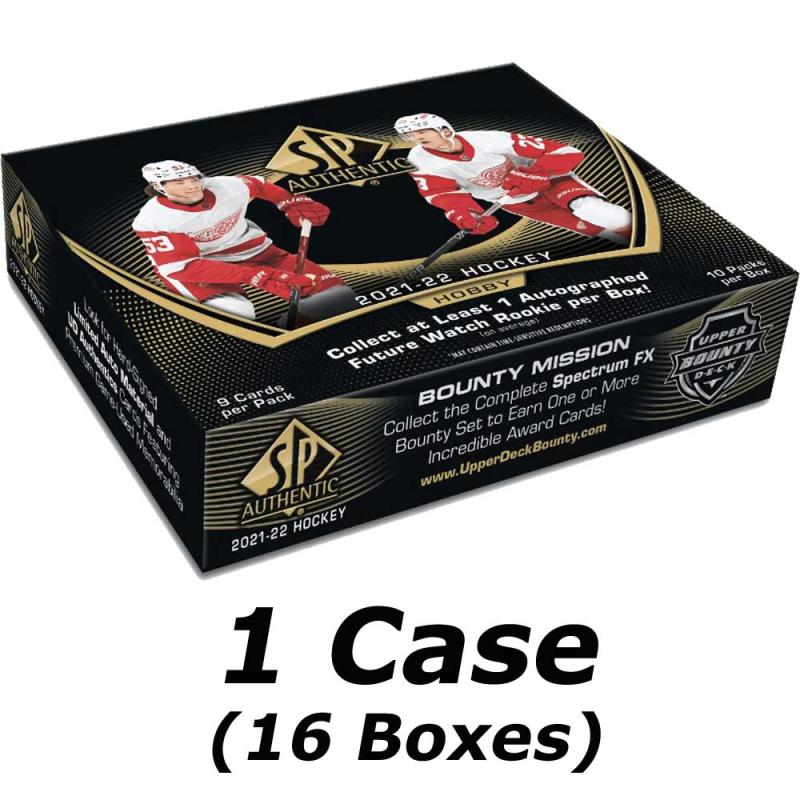 Sealed Case (16 Boxes) 2021-22 Upper Deck SP Authentic Hobby [98420] [MAX 1 PER HOUSEHOLD]