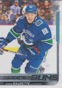 Adam Gaudette - Vancouver Canucks  2018-2019 Upper Deck s.1 Young Guns RC #205