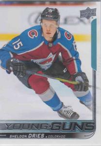 Sheldon Dries - Colorado Avalanche  2018-2019 Upper Deck s.1 Young Guns RC #240