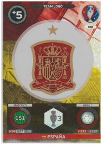 Adrenalyn XL UEFA Euro 2016, Team Logo, #100, Espana