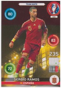 Adrenalyn XL UEFA Euro 2016, Team Mate, #104, Sergio Ramos