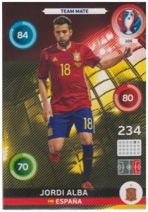 Adrenalyn XL UEFA Euro 2016, Team Mate, #105, Jordi Alba