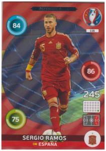 Adrenalyn XL UEFA Euro 2016, Defensive Rock, #116, Sergio Ramos