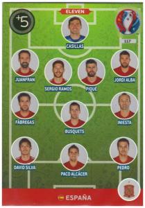 Adrenalyn XL UEFA Euro 2016, Eleven, #117, Espana