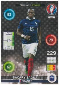 Adrenalyn XL UEFA Euro 2016, Team Mate - Dynamo, #121, Bacary Sagna