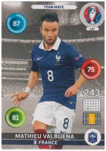 Adrenalyn XL UEFA Euro 2016, Team Mate, #127, Matthieu Valbuena