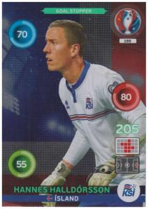 Adrenalyn XL UEFA Euro 2016, Goal Stopper, #155, Hannes Halldorsson