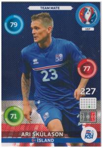 Adrenalyn XL UEFA Euro 2016, Team Mate, #157, Ari Skulason