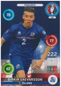Adrenalyn XL UEFA Euro 2016, Team Mate, #158, Birkir Saevarsson