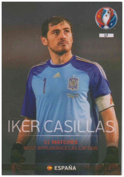 Adrenalyn XL UEFA Euro 2016, Legend, #17, Iker Casillas