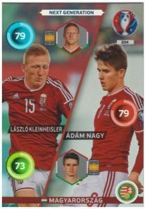 Adrenalyn XL UEFA Euro 2016, Next Generation, #204, Laszlo Kleinheisler / Adam Nagy
