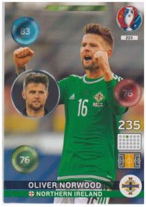 Adrenalyn XL UEFA Euro 2016, One to Watch, #223, Oliver Norwood