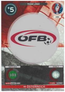 Adrenalyn XL UEFA Euro 2016, Team Logo, #226, Österreich