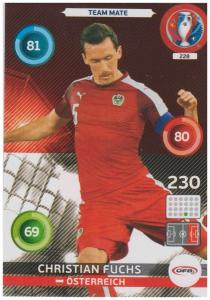 Adrenalyn XL UEFA Euro 2016, Team Mate, #228, Christian Fuchs