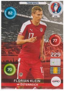 Adrenalyn XL UEFA Euro 2016, Team Mate, #232, Florian Klein