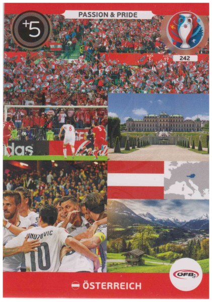 Adrenalyn XL UEFA Euro 2016, Passion & Pride, #242, Österreich