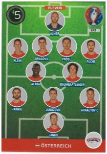 Adrenalyn XL UEFA Euro 2016, Eleven, #243, Österreich
