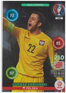 Adrenalyn XL UEFA Euro 2016, Goal Stopper, #245, Lukasz Fabianski
