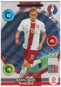 Adrenalyn XL UEFA Euro 2016, Defensive Rock, #258, Kamil Glik